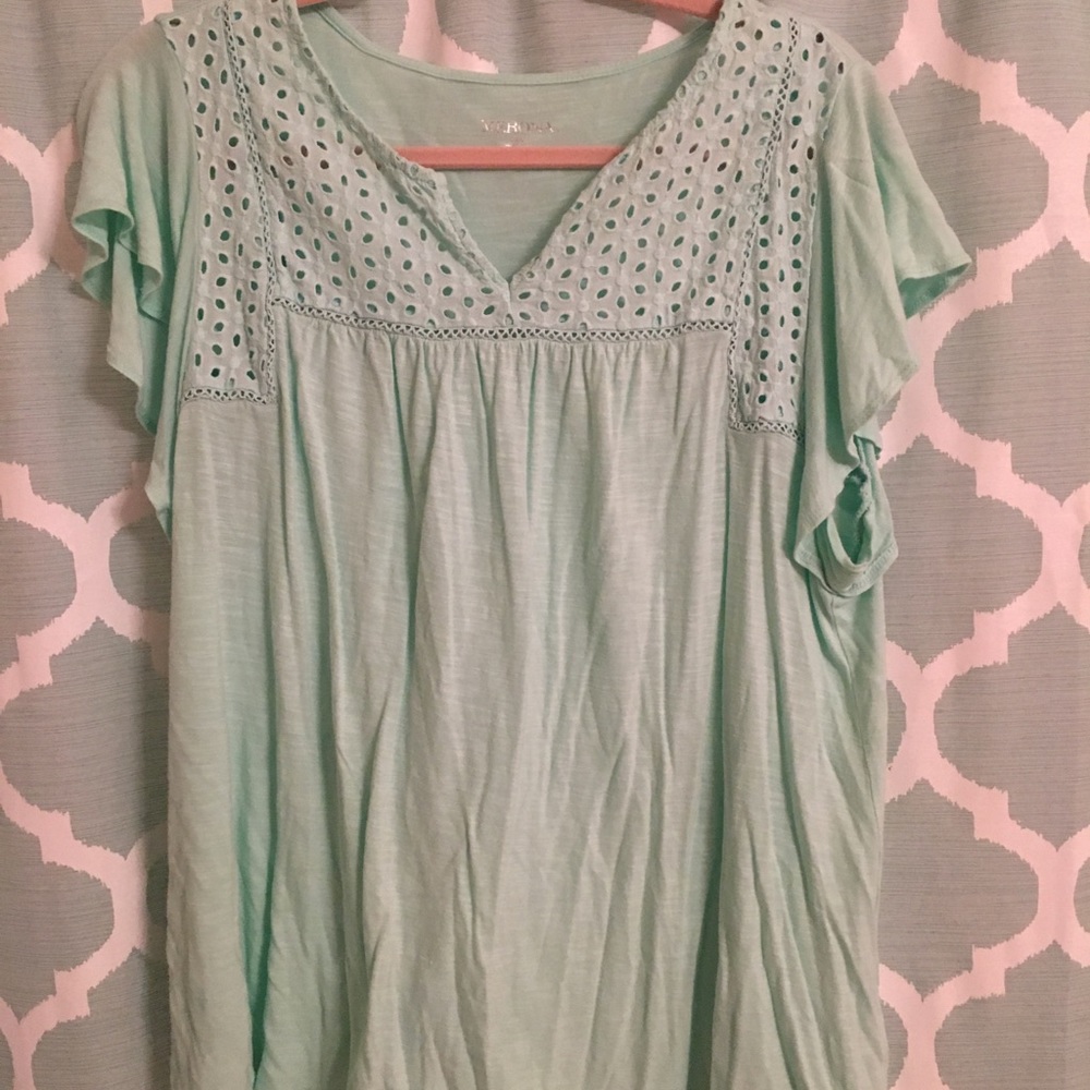 Mint Flowy Top 